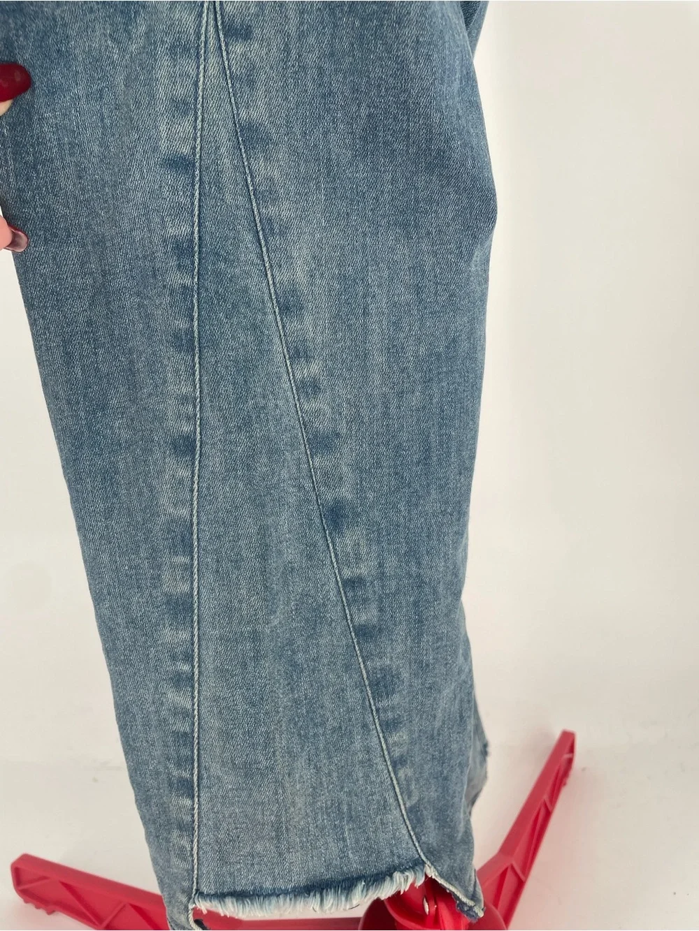 2 Piece Denim Set Per Se By Carlisle Pleated Jean Jacket & Straight Leg Jeans